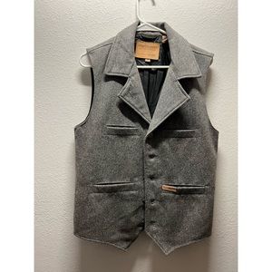 Powder River Wool Vest Heather Grey WORN ONCE